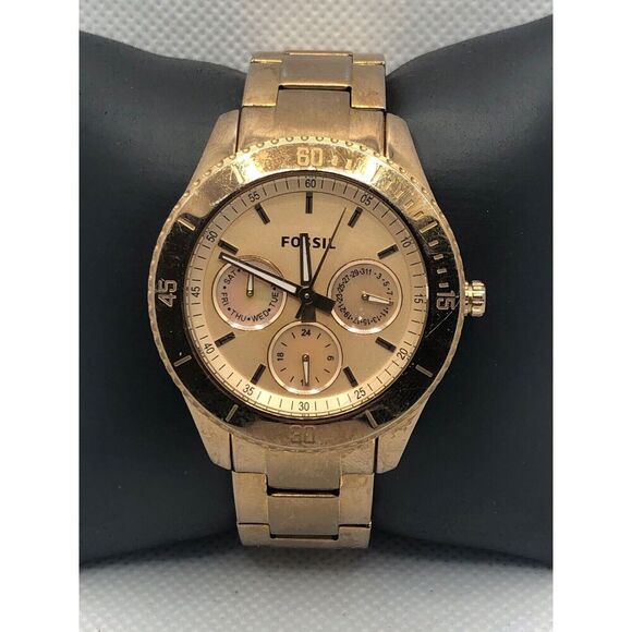 Fossil ES2859 Women Stainless Steel Analog Dial Quartz Genuine Wrist Watch LP246 - Picture 1 of 9